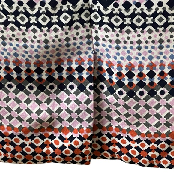 J.Crew Skirt 6 Drapey Pencil Crepe Multi-color Geometric Patterned Professional - Picture 6 of 10
